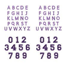 Patchs d'application de lettres brodées robustes, 72-Violet