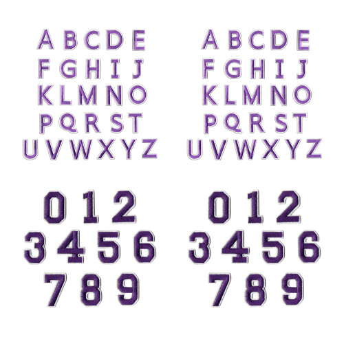 Patchs d'application de lettres brodées robustes, 72-Violet
