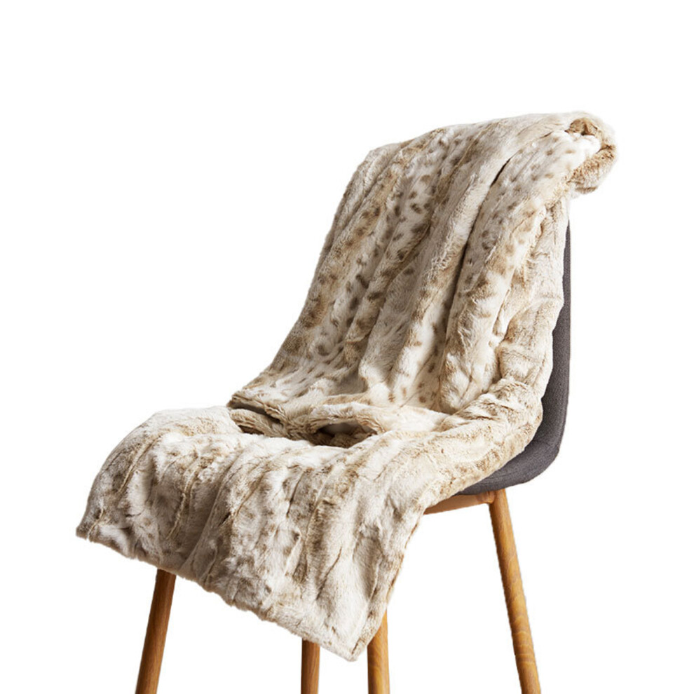 Luxurious Furry Blanket Faux Fur Throw Reversible Plush Velvet Cozy Warm Soft Stripe Design Multifunctional Throw For Couch Sofa Bed Machine Washable-image-OPC-PNGCGFP-NEW