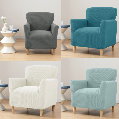 Polyester Sofa Cover Elastic Single Couch Cover-Turquoise Blue 2
