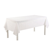 Wasserabweisende Kunststoff-Tischdecke, leicht abwischbar,-Weiß