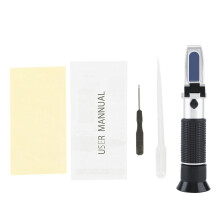 Automatic Temperature Compensation Refractometer For Sugar Content Measurement, Dual Purpose Brix Salinometer In Lightweight Aluminum Housing Ideal Fo