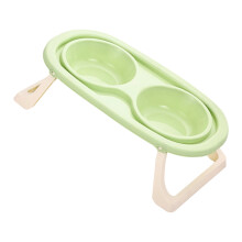 Ergonomische verhoogde hondenkommen met-Groene dubbele kom