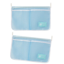Stylish Colorful Meshes Storage Bag for Refrigerator Door-Blue