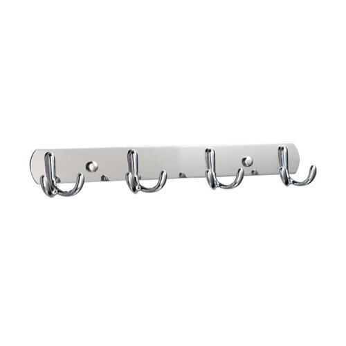 Crochets muraux robustes en acier inoxydable avec 4-Argent