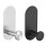 Crochet de douche en acier inoxydable antirouille,- Argent 2