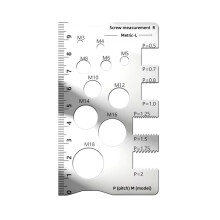 Heavy Dutys Steel Thread Measuring Instrument Gauge With Clear Scale For M18 Fasteners Industrial Diameter Gauge