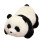 Charm Panda Plush Toy Comfortable Soft Throw Pillow-Black 25cm 1