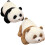 Charm Panda Plush Toy Comfortable Soft Throw Pillow-Black 25cm 4