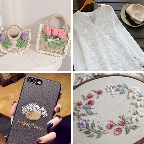 Κλωστή χειροτεχνίας DIY για χειροτέχνες, εύχρηστο νήμα κεντήματος με ευρεία 2