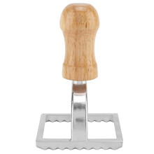 Artisanal Ravioli Maker, Wooden Handle With Fluted Edge, Enhance Your Pasta Crafting Experience, Quick Homemade Ravioli Preparation For Gourmet Meals