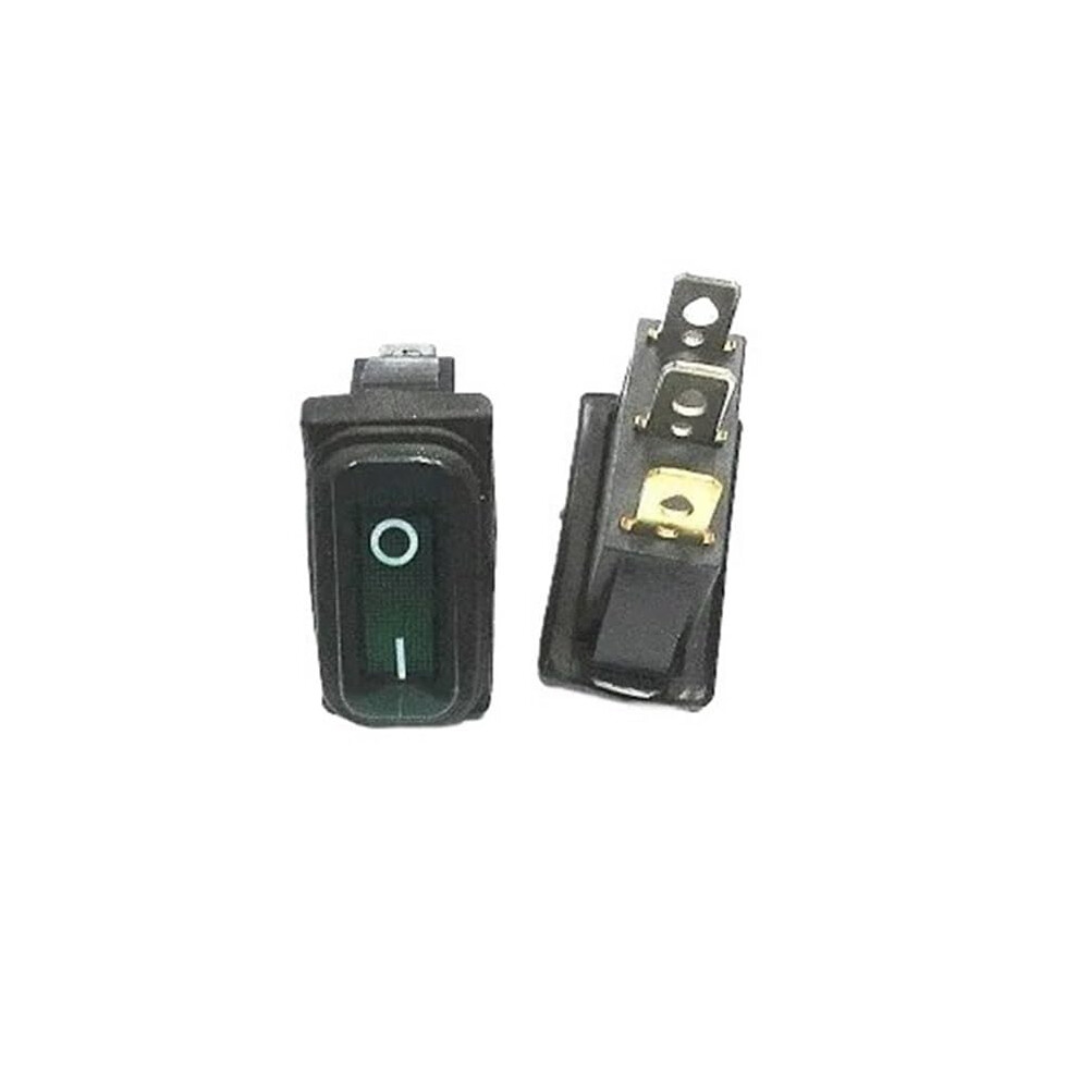 Green Rocker Switch Onoff 3Pin 2Position With Illumination, 15A 250Vac / 20A 125Vac 9339159558935
