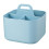 Stackable Multipurpose Basket Organizer With Handle Home Office Storage Plastic Storage Box Removable Divider Light Blue 1
