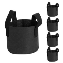 Stoffen kweekzakken voor de tuin, beluchtingsplantenpotten van non-woven stof met handvatten, herbruikbare vilten plantenbakken voor groenten,