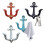 Classical Anchors Shape Iron Hook Easy Mounting Solution-Red 5