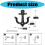 Classical Anchors Shape Iron Hook Easy Mounting Solution-Red 4