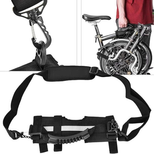 Compacts Foldable Bicycles Frame Carriers Adjustable Shoulder Harnesses Lightweight Quick Install Cycling Strap 1