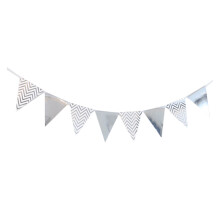 Banderoles suspendues pour fête d'anniversaire, ornement-Argent