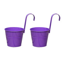 Balcony Garden Railing Planter Hanging Planters With Drainage Holes Outdoor Flower Pots Railing Planter Detachable Hooks Decorative Plant Holders Colo