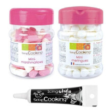 Mini suspiros e marshmallows + Estilo glacê preto