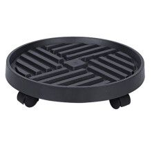 Plant Stand With Rotating Casters Ventilated Circular-Black 9