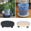 Plant Stand With Rotating Casters Ventilated Circular-Black 9 3