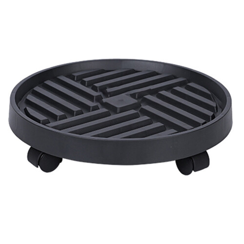 Ventilated Rolling Plant Stand Rack None Scratch PU-Black 15