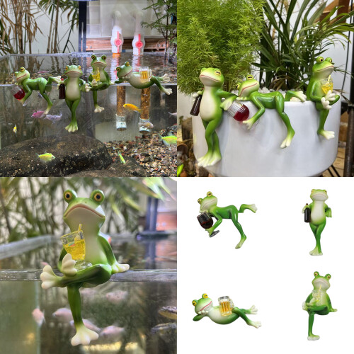 Tipsy Frogs Figurines Pot Huggers Suspendus Grenouilles 1