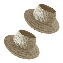 Chapeau de fête pour poupées, paille supérieure vide,-Beige