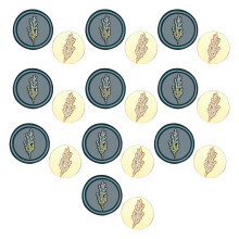 10 Pcs Leaf Sealing Wax Stamp for Envelopes Cards Plant-zw39