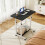 Living And Home 60*37cm Height Adjustable 2-Tier Mobile Table Overbed Desk, Black 1