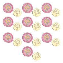 10 Pcs Plant Series Wax Seal Stamp Brass Head Sealing Wax-zw14