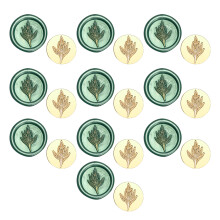 10 Pcs Plant Series Wax Seal Stamp Brass Head Sealing Wax-zw31