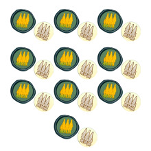 10 Pcs/Set Leaf Wax Seal Stamp for Cards Scrapbooking-zw63