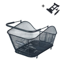 Panier vélo - BASIL - Icon M Nx - Acier - Noir - 39x24x24x13 cm