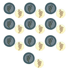 10 Pcs/Set Plant Series Wax Seal Stamp for Envelopes Cards-zw44