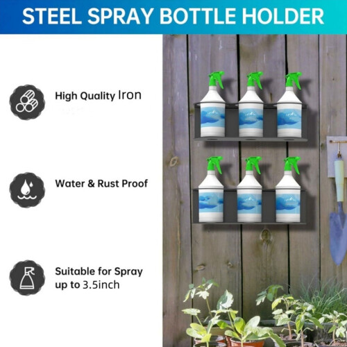 Wall Mount Sprayer Bottle Storage Rack Garage Wall-1 set 2