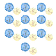 10 Pcs Plant Series Sealing Wax Stamp Leaf Wax Seal Stamp-zw49