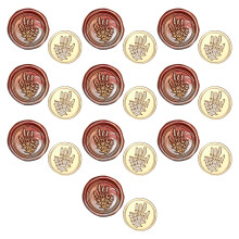 10 Pcs/Set Plant Series Wax Seal Stamp for Envelopes Cards-zw05