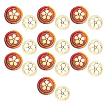 10 Pcs Leaf Sealing Wax Stamp for Envelopes Cards Plant-zw01