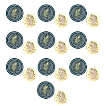 10 Pcs Brass Head Leaf Wax Seal Stamp Plant Series Sealing-zw52