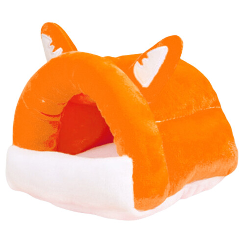 Warm Plush Hamster Sleep Bed Resting Bed House for- Fox L