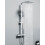 AICA Bathroom Mixer Shower Thermostatic Dual Head Square Rainfall Head Handset Chrome 1