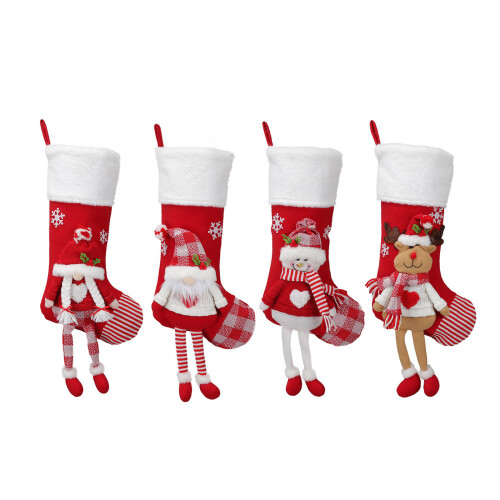 Bas de Noël personnalisables, grandes décorations de vacances-1 1