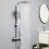 AICA Bathroom Mixer Shower Thermostatic Dual Head Square Rainfall Head Handset Chrome 2