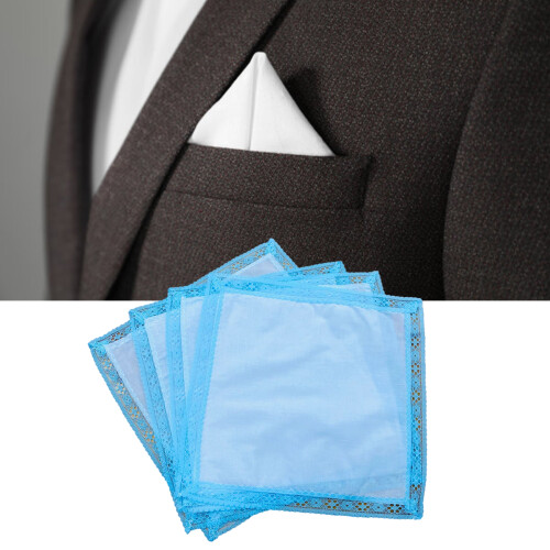 Versatilitys 25cm Square Handkerchief Artistic Lace Detailing 1