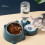Pet Feeders With Removable Dish Integrated Water-Dark Blue 4