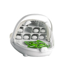 Silkworm Breeding Cage with Easy Handle Removeable Tray-grey