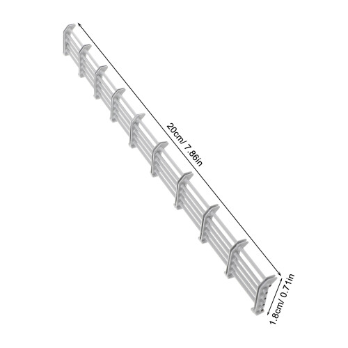 Mini Road Barrier For Railway – 1/87 Scale Grey Fence Model 2
