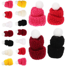 50Stk Winzige Strickmützen Für Puppen Miniaturmützen Diy